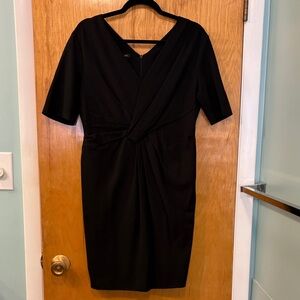 Escada 40 (med) Classic Black Twist-Front Women’s Dress